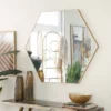 Contemporary Wood Hexagon Wall Mirror – Olivia & May -Olivia & May GUEST a8fcf17d 333d 4ba4 8486 ef7e9af08ff4