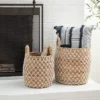 2pk Banana Leaf Storage Baskets Brown/White - Olivia & May -Olivia & May GUEST a968cc6a 7882 45be b00a 316f8cbfd59a