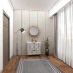 Contemporary Carved Woven Pattern 3 Drawer Wood Cabinet White - Olivia & May -Olivia & May GUEST a97178f5 f711 4226 9baa 03a7808f7094