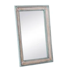 Wood Floral Carved Wall Mirror White - Olivia & May -Olivia & May GUEST a97eaaa3 4188 4537 90ca 1dfdaa7c6d97