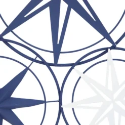 Metal Stars Indoor Outdoor Compass Wall Decor Blue - Olivia & May -Olivia & May GUEST aa25f1be 34d2 4d8e 9440 f462a1993f3d