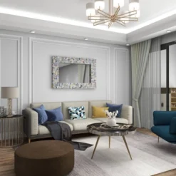 Glass Handmade Recycled Magazine Frame Wall Mirror Multi Colored - Olivia & May -Olivia & May GUEST aa78dee8 6c98 4d50 9a7e 86f5f69c231d