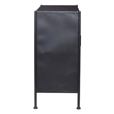 Industrial Metal Cabinet Black - Olivia & May 7 Industrial Metal Cabinet Black - Olivia & May - Image 5