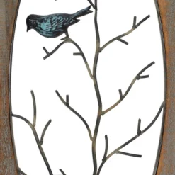 Set Of 2 Wood Bird Wall Decors With Tree Branches Brown - Olivia & May -Olivia & May GUEST ab094da3 db24 4522 b0ae 80c1f126781a