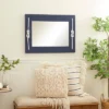 Wood Wall Mirror With Knot Detailing Blue - Olivia & May 2 Wood Wall Mirror With Knot Detailing Blue - Olivia & May -Olivia & May GUEST ab78680d 821e 450e ac6a b4e01ba98584