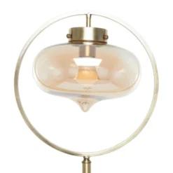Metal Floor Lamp With Hanging Shade Gold - Olivia & May -Olivia & May GUEST ab866cbb e4cc 4906 a82a bd6613609527
