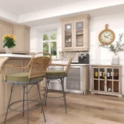 Jute Wall Clock With Rope Accents Beige - Olivia & May -Olivia & May GUEST abb0ac66 3046 45a6 8e8b 43831344c507