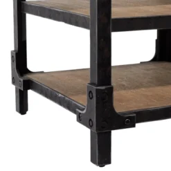 Industrial 3 Tier Side Table Brown - Olivia & May -Olivia & May GUEST ac0a9971 bce3 44ed 97a0 a47b51a41d17