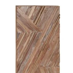 Reclaimed Wood Geometric Handmade Linear Wall Decor Brown - Olivia & May -Olivia & May GUEST ac533c29 2260 47d0 97c1 eb822678dc3b