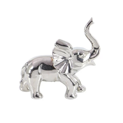 Amazing Animals Porcelain Standing Elephant Sculpture (12") - Olivia & May 4 Amazing Animals Porcelain Standing Elephant Sculpture (12") - Olivia & May - Image 2