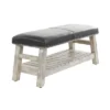 Rustic Wood Bench Black - Olivia & May -Olivia & May GUEST ad23a005 fd34 4bd7 97a2 3fc8223c3dab