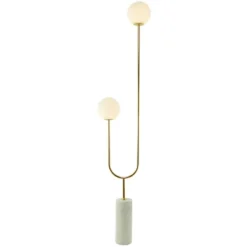 2-Light 73" X 16" Marble Orb Floor Lamp With Marble Base - Olivia & May -Olivia & May GUEST ad5d5d27 9467 4fa3 a184 ec4eb6ea7650