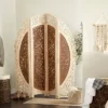 French Country Mango Wood Room Divider Screen Brown - Olivia & May -Olivia & May GUEST ad80f968 3569 4e73 ab1e ca4df8795e02