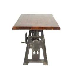Industrial Wood And Metal Dining Table Brown - Olivia & May -Olivia & May GUEST add53fcd 9408 44f1 9d9d bfe0020840c4