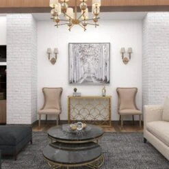 Canvas Landscape Trees Framed Wall Art With Silver Frame White - Olivia & May -Olivia & May GUEST aded8023 d857 4796 9213 0fe85e1dad06