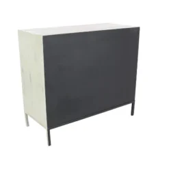 Glam Painted Wood And Mirror Chest White - Olivia & May -Olivia & May GUEST ae44741e 76fd 49a8 9b58 b579ffdaa305