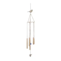 37" Iron Eclectic Birds Windchime Gold/Blue/Orange - Olivia & May: Soothing Home Decor -Olivia & May GUEST ae562e55 5958 4f69 aaaa 11d4186980f8