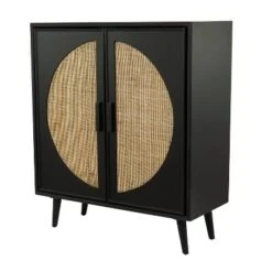 Bohemian Wood Cabinet Black - Olivia & May -Olivia & May GUEST af623064 3d78 4f32 b900 df308c5602d4