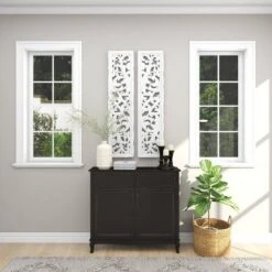 Set Of 2 Wood Floral Intricately Carved Scroll Wall Decors White - Olivia & May -Olivia & May GUEST af8bc624 98f7 43a0 a40f f4b90bf54ffe