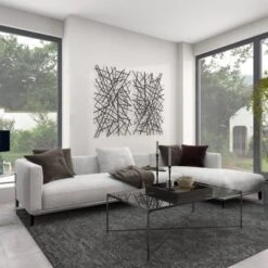 Metal Geometric Overlapping Lines Wall Decor Dark Gray - Olivia & May 32 Metal Geometric Overlapping Lines Wall Decor Dark Gray - Olivia & May -Olivia & May GUEST aff40c21 4045 4b15 8edc 4e2643153b91