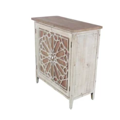 Natural Geometric Patterned Wood Cabinet Brown - Olivia & May 36 Natural Geometric Patterned Wood Cabinet Brown - Olivia & May -Olivia & May GUEST b0461f9c 6b1d 4451 85d3 48250b658264