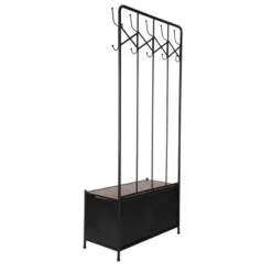 Hall Tree Coat Rack With Storage Drawers Black - Olivia & May -Olivia & May GUEST b15d34ab 5a87 499f 800e 86633b4f1da3