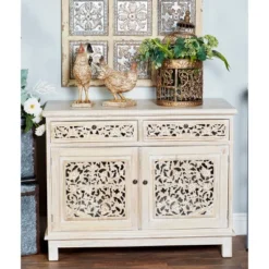 Traditional Mahogany Cabinet White - Olivia & May