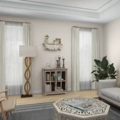 28" X 9" Rustic Fir Wood Wall Shelf - Olivia & May -Olivia & May GUEST b252dc04 08f9 414e a810 55f8f760f80c