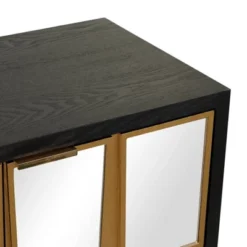 Glam Mirrored Wood Cabinet - Olivia & May -Olivia & May GUEST b265cb5b 47f4 40f7 ba5c 675c80a00f0d