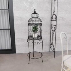 47" Iron Vintage Birdcage Black - Olivia & May -Olivia & May GUEST b27785d2 b52c 4054 9e91 a60c0d64edac