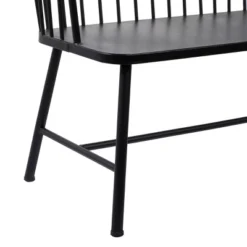 Traditional Outdoor Patio Bench - Black - Olivia & May -Olivia & May GUEST b2842075 b1ac 4266 af17 c3222e3b1641