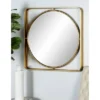 Modern Metal Iron Wall Mirror Gold - Olivia & May