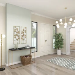 Metal Leaf Tall CutOut Wall Decor With Gold Frame Set Of 2 Gold - Olivia & May -Olivia & May GUEST b2cf73a2 3b29 4b42 bd46 3bd8ccd40928