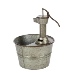18" X 15" Farmhouse Metal Fountain Gray - Olivia & May -Olivia & May GUEST b3be09ce fd1f 4981 b3f8 3556a464eaa5