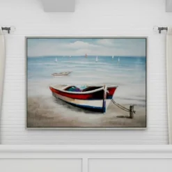 Canvas Sail Boat Framed Wall Art With Silver Frame - Olivia & May -Olivia & May GUEST b3c357d2 8570 4ed0 905e 2b05da870752