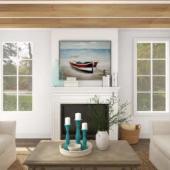 Canvas Sail Boat Framed Wall Art With Silver Frame - Olivia & May -Olivia & May GUEST b3cb4d32 5901 4491 8e45 06a36df1ebc8