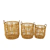 Set Of 3 Wood Baskets Brown - Olivia & May -Olivia & May GUEST b3da1844 20b3 403e a884 0b6f165477b8