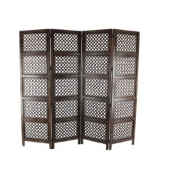 Traditional Wood Rectangle Room Divider Screen Brown - Olivia & May -Olivia & May GUEST b4450674 464e 46d1 b48e 4ee61e21d02e