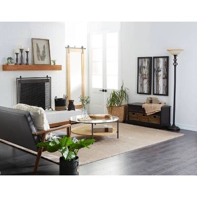 Metal Floor Lamp Torchiere Black - Olivia & May 10 Metal Floor Lamp Torchiere Black - Olivia & May - Image 8