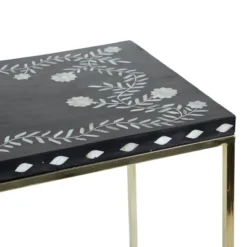 Eclectic Wood Console Table Gold - Olivia & May -Olivia & May GUEST b4fc47e3 78a0 4f91 a67c 6d7fd16278c6