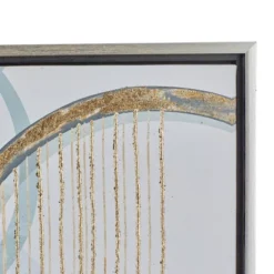 Canvas Abstract Circles Framed Wall Art With Silver Frame Multi Colored - Olivia & May -Olivia & May GUEST b51ef6ef 0538 4f31 8994 90968067e980