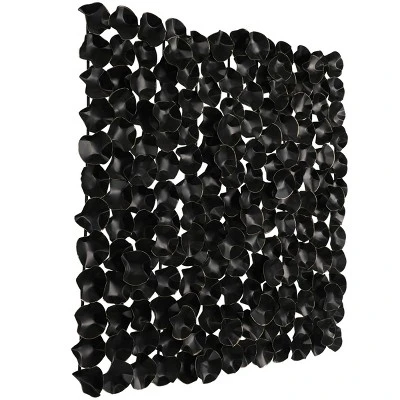 Metal Abstract Overlapping Folded Circle Wall Decor With Gold Accent Black - Olivia & May 4 Metal Abstract Overlapping Folded Circle Wall Decor With Gold Accent Black - Olivia & May - Image 2