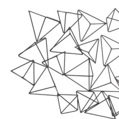 Metal Geometric 3D Triangle Wall Decor Black - Olivia & May -Olivia & May GUEST b57681b0 021d 4070 aee0 e89a18a3c984