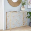 Contemporary Metal Console Table Gold - Olivia & May -Olivia & May GUEST b581e7c3 efcf 4262 8b03 e9c4a92fc281