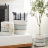3pk Wood Coastal Storage Baskets White - Olivia & May -Olivia & May GUEST b5dde8fe fb24 4d72 a587 4cd808c1b578