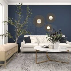 Metal Sunburst Round Wall Decor With Mirror Accent Set Of 3 Gold - Olivia & May -Olivia & May GUEST b610e054 daaa 4b4d a2ec 43c0df94663a