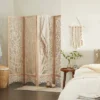 Modern Farmhouse Mdf Room Divider Screen Brown - Olivia & May -Olivia & May GUEST b691fb78 7ccf 4fd0 bfae 85f1c4c872d7