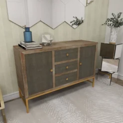 Contemporary Metal Cabinet Brown - Olivia & May -Olivia & May GUEST b6bdcfc4 bea6 43de 8942 b734a4f798dd