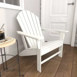 32"x37" Traditional Resin Adirondack Chair - White - Olivia & May -Olivia & May GUEST b6cdc44d 2e9c 48c2 b4a7 3c5a188f0bac