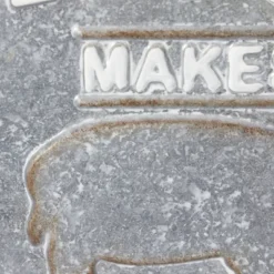 Set Of 2 Farmhouse Metal Wall Decors Gray - Olivia & May -Olivia & May GUEST b7297a22 12c4 4522 a984 d3188941f751